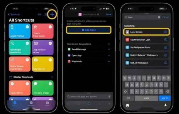 长岛苹果14锁屏维修店分享iPhone14升级iOS16.4后如何创建锁屏快捷方式 